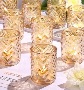 11pcs Gold Votives Candle Holder Gold Tea Candle Holder Wedding Gift Rd Descrip - Picture 1 of 7