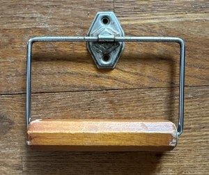 Vintage Cabincore Rustikal TP Toilettenpapier Badezimmer Halter Holz Roller USA - Bild 1 von 6