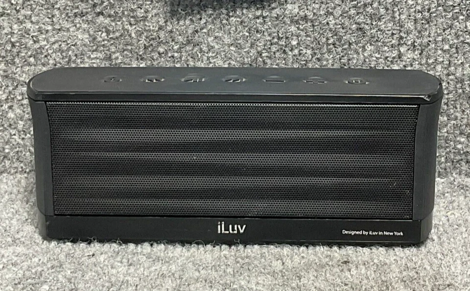 ILUV Stereo Bluetooth Speaker ISP233 Rechargeable Splash Resistant in Black - Image 1 of 4
