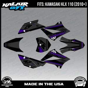 Graphics Kit for Kawasaki KLX110 KLX110R/RL (2010-2024) Fresh - Purple Shift - Picture 1 of 4