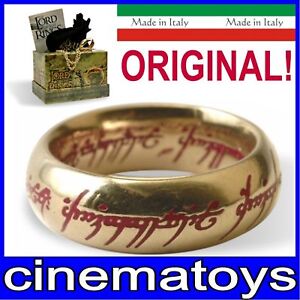 LORD OF THE RINGS THE ONE RING RED TEXT GOLD PLATED Il Signore Degli Anelli