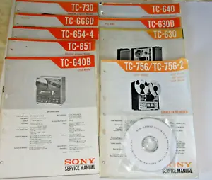 Sony Reel to Reel Tape Recorder Service Data Manuals paper and Akai GX650D on CD - Picture 1 of 3