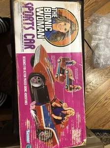 Vintage 1977 Bionic Woman & Original 70's Sports Car Kenner Toy TV Show W Box ! - Picture 1 of 13