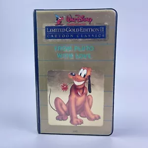 Vintage 1985 Disney From Pluto With Love Cartoon Classics Limited Gold Ed ll VHS - Picture 1 of 8
