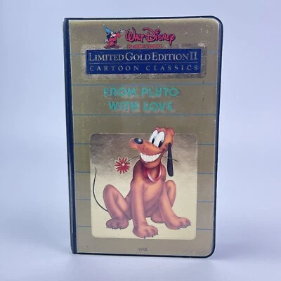 Vintage 1985 Disney From Pluto With Love Cartoon Classics Limited Gold Ed ll VHS - Image 1 of 4