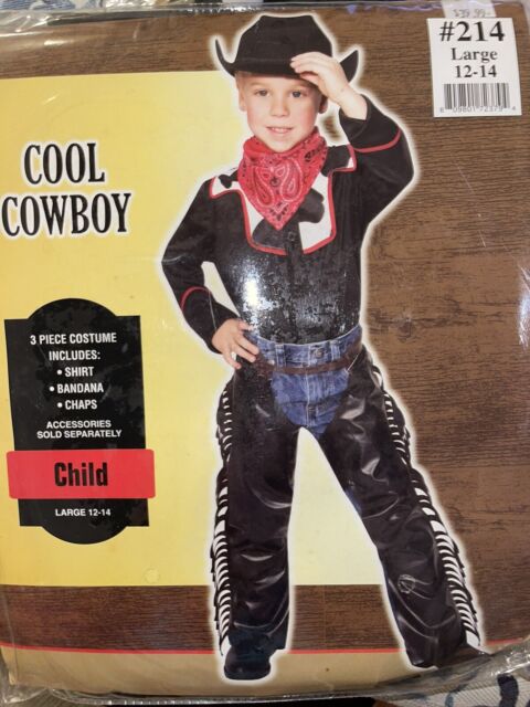 Big Kids Black Western Cowboy/Cowgirl Costume Vest Set (Fits Kids 10-16) —  Teatots Party Shop