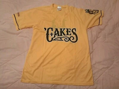 Camiseta deportiva New Orleans Baby Cakes 2019 - Zephyrs Promo 2 botones amarilla adulto XL Foto 1 de 4