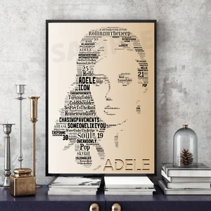 Adele - A Portrait in songs Unique Typography/Word Art Keepsake/Collectable/Gift - Bild 1 von 6
