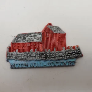 Vintage Rockport Massachusetts Motif No. Fishing Shack Fridge Magnet 2.5" x 1.5" - Picture 1 of 2