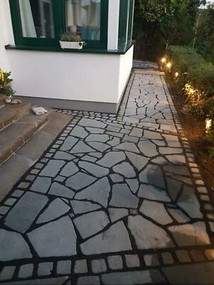 Sandsteinplatten Terrassenplatten Sandsteine Natursteine Antik Grau 2-3cm 15m² - Bild 1 von 3