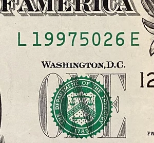 May 26, 1997 Birthday Note Fancy Serial Number $1 Dollar Bill - Picture 1 of 5