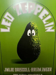 Led Zeppelin Poster Bill Graham Presents 170 Randy Tuten San Fransisco 1969 RP-4 - Picture 1 of 3