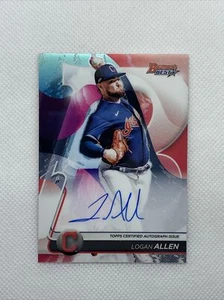 2020 Bowman's Best LOGAN ALLEN Auto #B20-LA Cleveland Indians Guardians - Picture 1 of 2