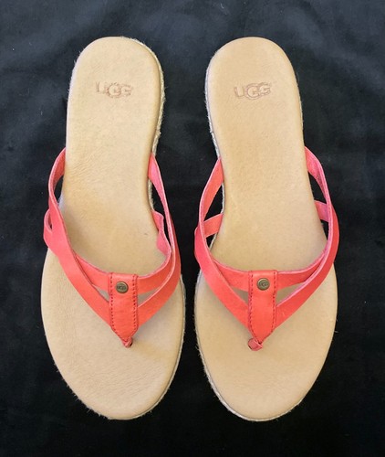 Infradito UGG Australia Annice corallo pelle rosso chiaro UK 3 Eur 36