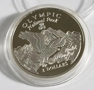 Olympic Nat'l Park Лысый орел 1996 Острова Кука Ag - Изображение 1 из 2