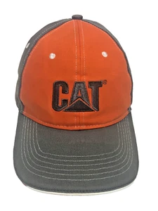 Sombrero CAT Caterpillar Equipment naranja/gris con logotipo con licencia CAT gancho y correa de bucle - Imagen 1 de 10