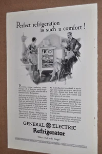 1928 General Electric Refrigerator advertisement MONITOR-TOP fridge kitchen maid - Picture 1 of 3