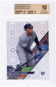 2017 Topps High Tek Aaron Judge Chainlink Hexagon #HTAJ BGS 10 - Picture 1 of 2