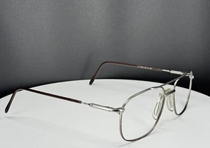 VTG SAFILO ELASTA 7045 W1D Brown Gunmetal Pilot Aviator Eyeglasses FRAMES ONLY - Picture 1 of 6