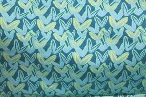 100 % Cotton fabric ~ Dark Teal, blue, yellow, green ~ BTY - Picture 1 of 4