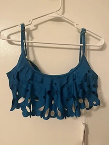 New PILYQ Tourmaline Aqua Hippie Laser Bikini Wire Top Swimsuit Swimwear Size L - Picture 1 of 6