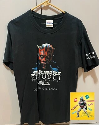 Camiseta 2012 Star Wars Episódio 1 A Ameaça Fantasma, Darth Maul M. Usado 3D. - Imagem 1 de 4