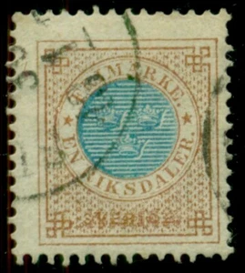 SUECIA #37 (37) 1er bister y azul, usado, en muy buen estado, Scott $500.00 - Imagen 1 de 1