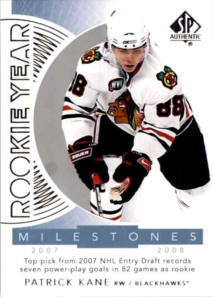2017-18 Upper Deck SP Authentic Rookie Year Milestones Patrick Kane #RYM-PK - Image 1 of 2