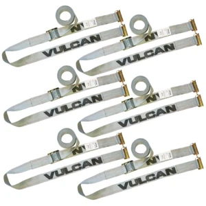 Correa logística VULCAN para pista eléctrica, hebilla de cámara - paquete de 16', 6 - gris - 833 libras swl - Imagen 1 de 9