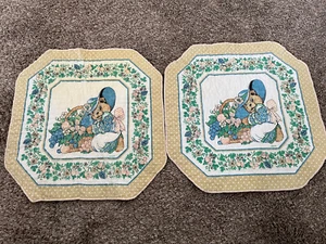 Vintage Armchair Covers Fabric Floral Bear Home Decor Set of 2 - Picture 1 of 6