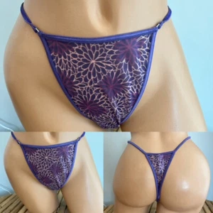 NWOT VINTAGE VICTORIAS SECRET STRING THONG BIKINI PANTIES sz M - Picture 1 of 1