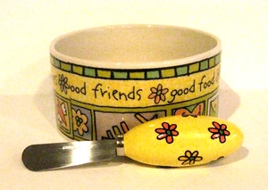 Sue Dreamer "Good Times" Dip Bowl & Spreamer Set de Regalo de Vacaciones NUEVO Amer Greetings - Imagen 1 de 5