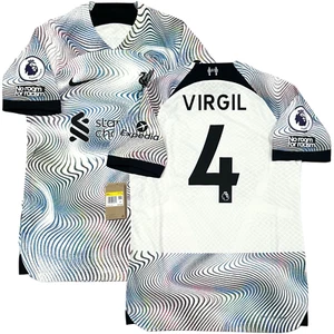 2022/23 Liverpool Authentic Away Jersey #4 Virgil van Dijk Small Premier League - Picture 1 of 21