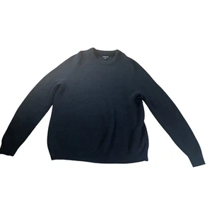 Lands End Wool Blend Crew Neck Sweater Ribbed Cable Knit Preppy Tall Mens XLT - Picture 1 of 9