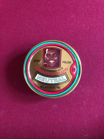 1980's, Muhammad Ali, "Un-Used" Shoe Polish Large Can (Scarce / Vintage) Cover