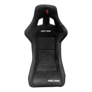 Asiento de fibra de vidrio ASCARI SIM Racing Bucket - gamuza negra - Imagen 1 de 9