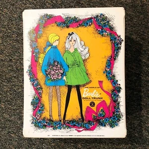 Vintage World of Barbie Doll Trunk Carrying case White 1004 Mattel 1968 GC - Picture 1 of 17