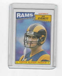 JIM EVERETT 1987 TOPPS FOOTBALL ROOKIE CARD #145 - RAMS  - D4
