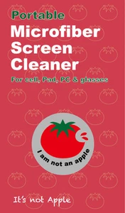 Portable Microfiber Screen Cleaner For Phone, Tablets, Glasses & more - 'Tomato' - Afbeelding 1 van 6