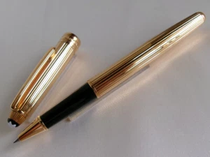Montblanc Meisterstuck Solitaire 1634 penna a sfera Vermeil argento 925 - Foto 1 di 12