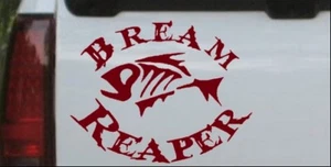 Bream Reaper Bone Fishing Boat Truck Window Decal Sticker Burgundy 6X7.5 - Imagen 1 de 1