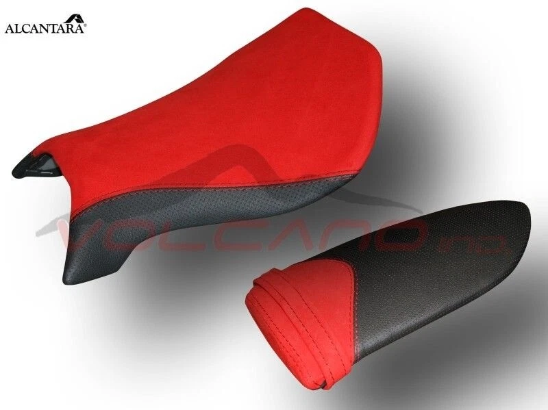 Cubierta de sillín MV Agusta F4 1999-2009 diseño Alcantara Volcano anti scivolo rojo Ca Foto 1 de 4