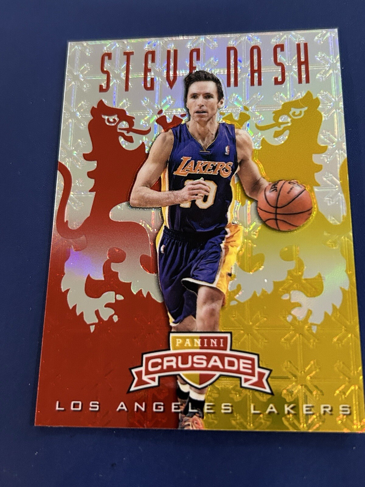 2012-13 Panini Crusade STEVE NASH Prizm Red Gold Refractor Lakers Rare SP /99