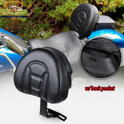 Adjustable Driver Backrest Pad Kit For Harley Fatboy Heritage Softail 2007-2017 - Image 1 of 4