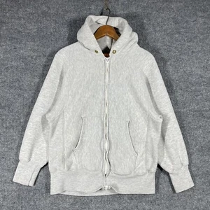 VINTAGE 70s 80s Lady Champion Reverse Weave Hoodie Sweatshirt Medium Gray Zip - Picture 1 of 18