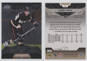 2007-08 Upper Deck Black Diamond Bobby Ryan #192 Rookie RC