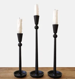 Iron Taper Candle Holder Set 3 - Decorative Candle Stand - Candlestick Holder... - Picture 1 of 7