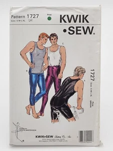 Kwik Sew Pattern 1727 Mens Bike Shorts Tank Tights Mens Sizes Small - XL UNCUT - Picture 1 of 3