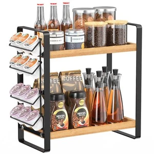 Coffee Station Organizer for Counter Coffee Pods Holder Storage kitchen organ... - Picture 1 of 8