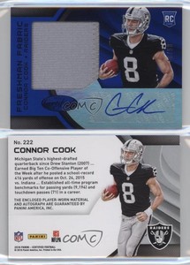 2016 Certified Mirror Blue /50 Connor Cook #222 Rookie Auto RC